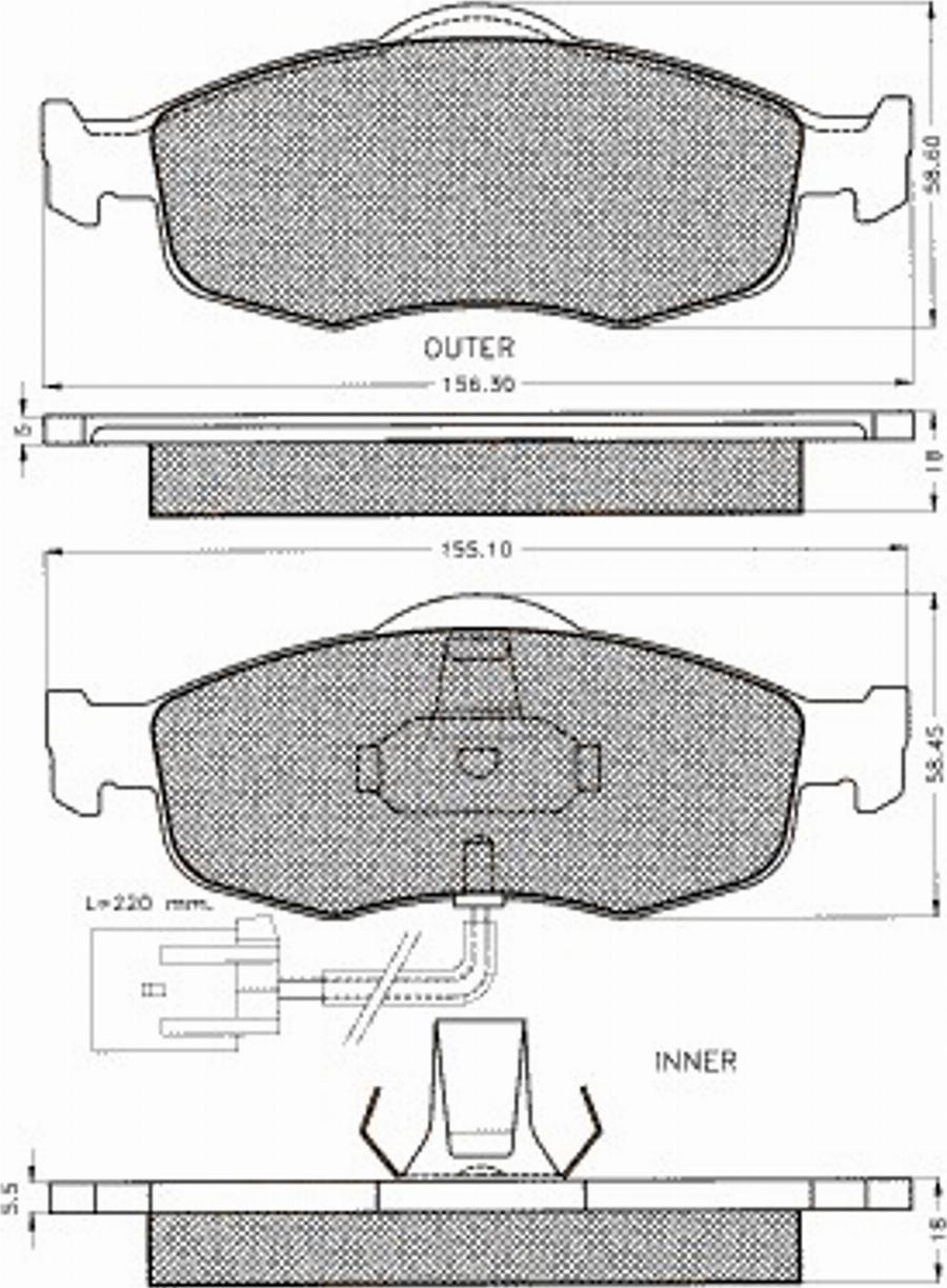 Pex 7254S - Тормозные колодки, дисковые, комплект autosila-amz.com