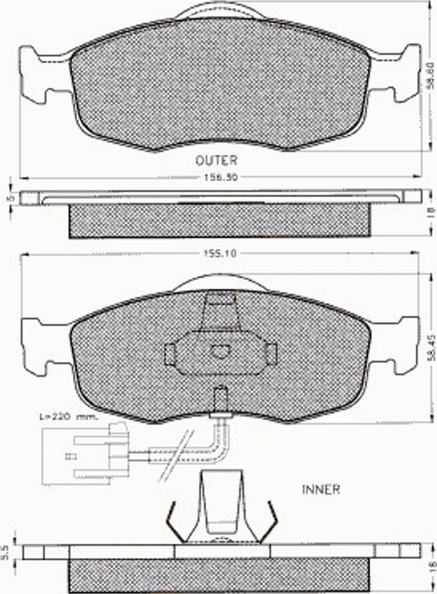 Pex 7254 - Тормозные колодки, дисковые, комплект autosila-amz.com