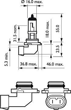 PHILIPS 9006PRB1 - Лампа автомобильная HB4 12V- 55W (P22d) Vision (Premium) блистер (1шт.) (Philips) autosila-amz.com