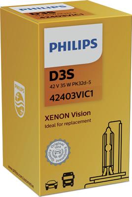 PHILIPS 42403VIC1 - Лампочка Vision ксенон D3S (42 В, 35 Вт, тип гнезда: PK32D-5 ксенон) PHILLIPS autosila-amz.com