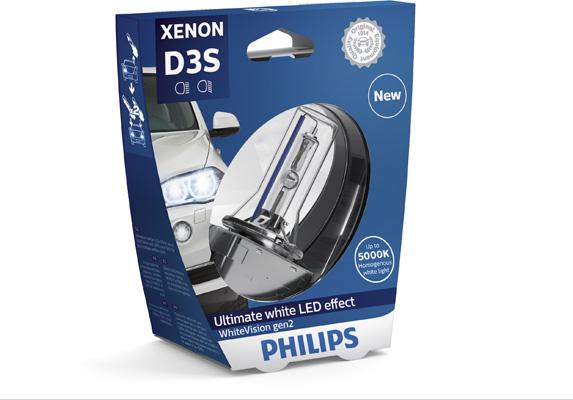 PHILIPS 42403WHV2S1 - лампа! XENON (D3S) 35W PK32d-5 White Vision gen2\ autosila-amz.com