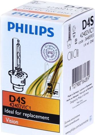 PHILIPS 42402VI - Лампа накаливания, основная фара autosila-amz.com