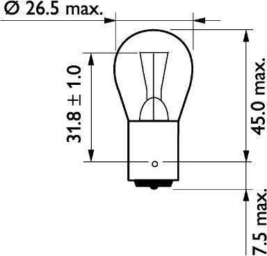 PHILIPS 13498MDCP - лампа! (P21W) 24V Master Duty (вибростойкая) 1 шт, в коробке 10шт\ autosila-amz.com
