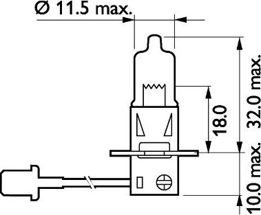 PHILIPS 13336MDBVS2 - Лампа Philips 24-70 Вт. H3 галогеновая голубой спектр, виброустойчивая с провод. 2 шт. 13336MDBVS2/7 autosila-amz.com