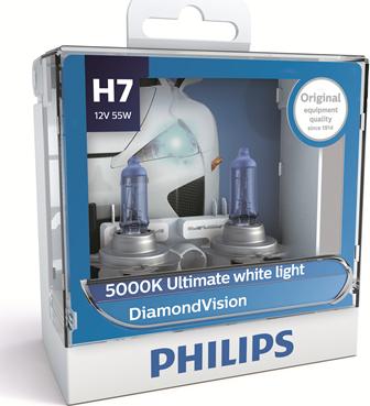 PHILIPS 12972DVS2 - Лампа 12V головного света H7 DiamondVision (пласт.упак.компл.2 лампы) autosila-amz.com