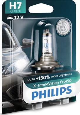 PHILIPS 12972XVPB1 - Лампа H7 X-treme Vision Pro150 (бл.1ш.) autosila-amz.com