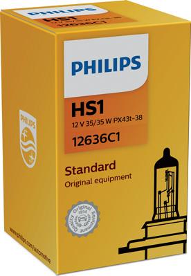 PHILIPS 12636C1 - ЛАМПА HS1 (35/35W) PX43T STANDARD 12636C1 51250130 autosila-amz.com