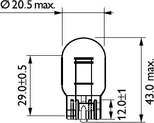 PHILIPS 12066B2 - Комплект ламп накаливания блистер 2шт W21/5W 12V 21/5W W3X16D autosila-amz.com