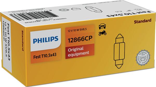 PHILIPS 12866CP - Лампа накаливания, фонарь освещения номерного знака autosila-amz.com