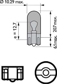 PHILIPS 12396NAB2 - Комплект ламп накаливания блистер 2шт WY5W 12V 5W W2.1X9.5D (оранжевая) autosila-amz.com