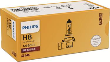 PHILIPS 12360C1 - Лампа Philips 12-35 Вт. H8 галогеновая 12360C1/47582430 Польша 1/1 шт. autosila-amz.com