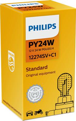 PHILIPS 12274SV+C1 - PHILIPS 12274SV+C1 Лампа PY24W 12274 SV+ 12V (Картонная упаковка 1 шт.) autosila-amz.com
