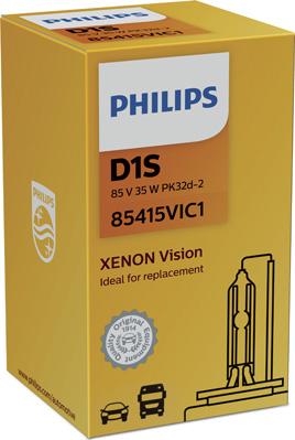 PHILIPS 85415VIC1 - Philips Ксеноновая Автолампа D1S 35W Xenon Vision 1шт+ QR код подлинности autosila-amz.com
