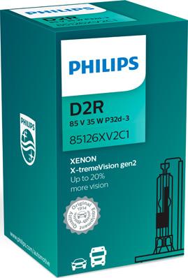 PHILIPS 85126XV2C1 - Лампа штатного ксенона Philips D2R 85V-35W (P32d-3) 85126XV2C1 X-tremeVision gen2 (+150%) autosila-amz.com