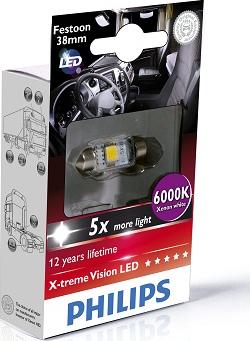PHILIPS 249446000KX1 - Лампа накаливания, освещение салона autosila-amz.com