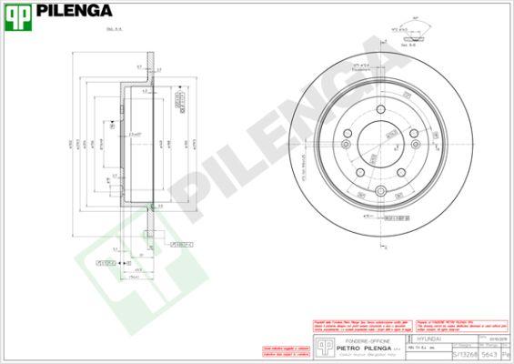 Pilenga 5643 - Тормозной диск autosila-amz.com