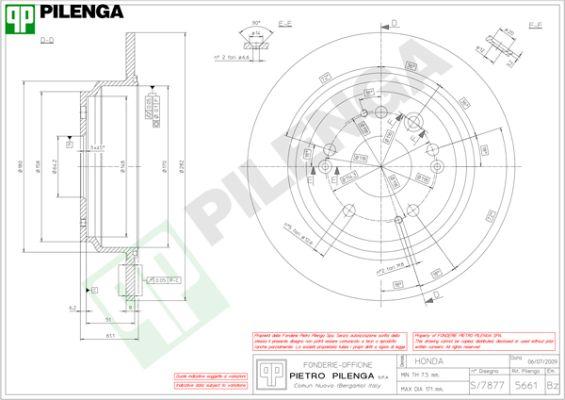 Pilenga 5661 - Тормозной диск autosila-amz.com