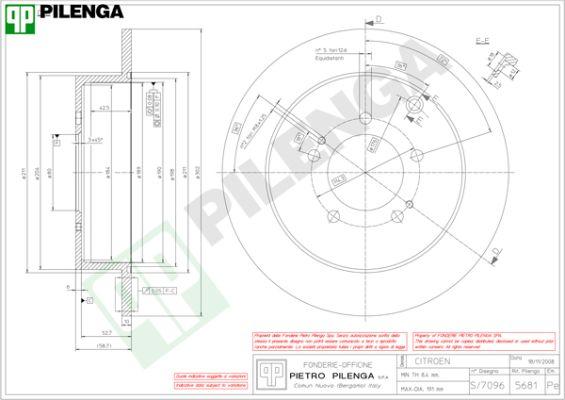 Pilenga 5681 - Тормозной диск autosila-amz.com