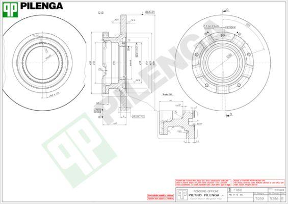 Pilenga 5286 - Тормозной диск autosila-amz.com