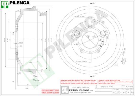 Pilenga 6009 - Тормозной барабан autosila-amz.com