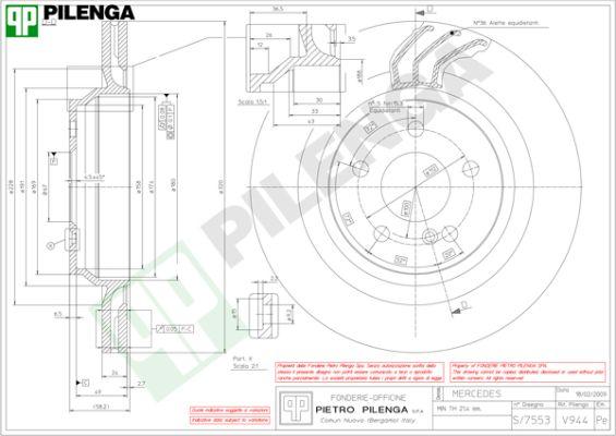 Pilenga V944 - Тормозной диск autosila-amz.com