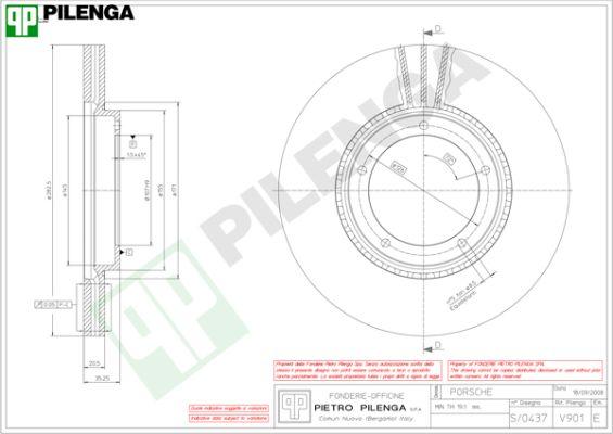 Pilenga V901 - Тормозной диск autosila-amz.com
