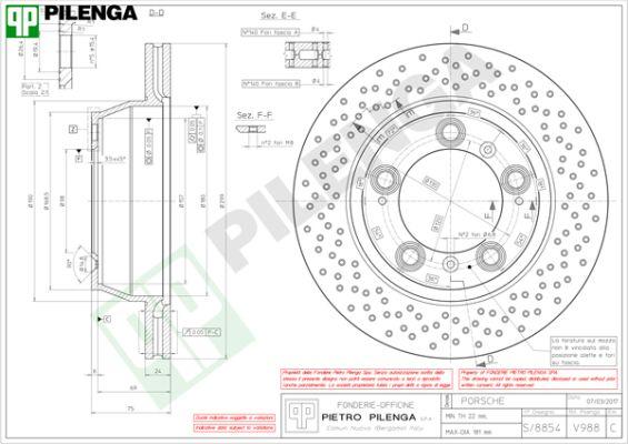 Pilenga V988 - Тормозной диск autosila-amz.com