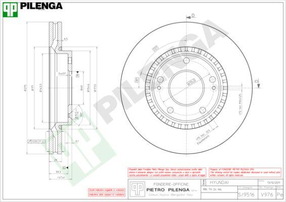 Pilenga V976 - Тормозной диск autosila-amz.com