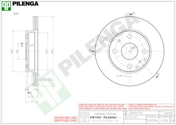Pilenga V456 - Тормозной диск autosila-amz.com