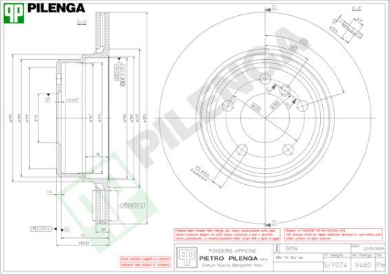 Pilenga V460 - Тормозной диск autosila-amz.com