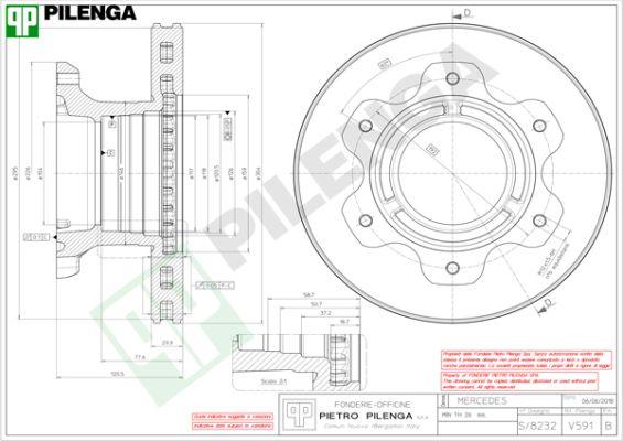 Pilenga V591 - Тормозной диск autosila-amz.com