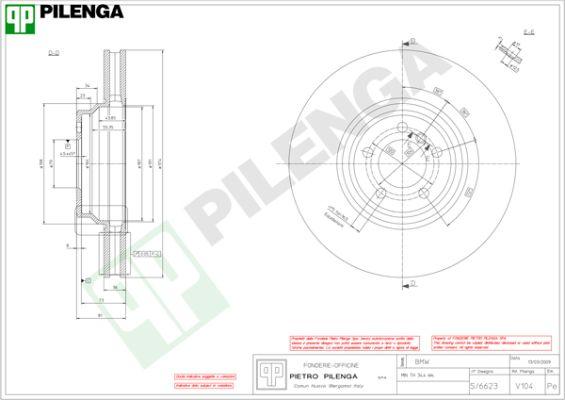 Pilenga V104 - Тормозной диск autosila-amz.com