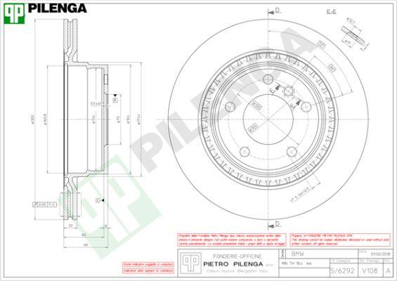 Pilenga V108 - Тормозной диск autosila-amz.com