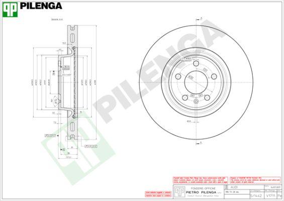 Pilenga V1711 - Тормозной диск autosila-amz.com