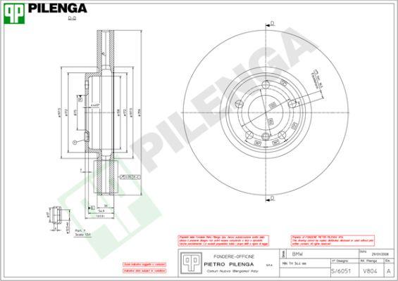 Pilenga V804 - Тормозной диск autosila-amz.com