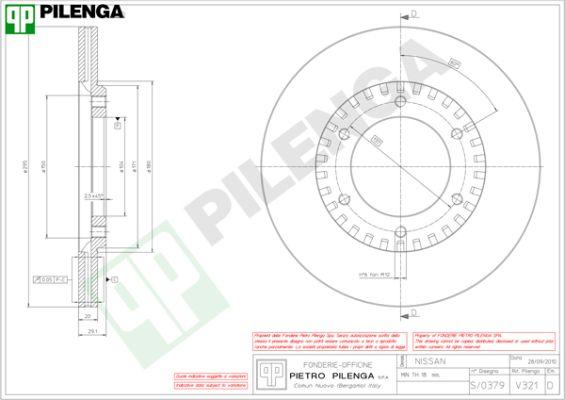 Pilenga V321 - Тормозной диск autosila-amz.com