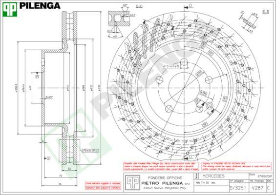 Pilenga V287 - Тормозной диск autosila-amz.com