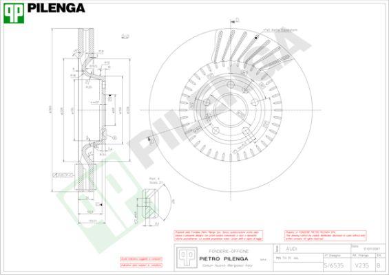 Pilenga V235 - Тормозной диск autosila-amz.com