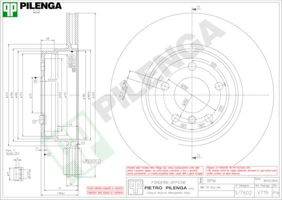 Pilenga V719 - Тормозной диск autosila-amz.com