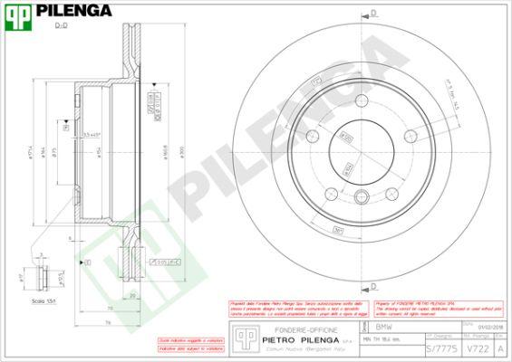 Pilenga V722 - Тормозной диск autosila-amz.com