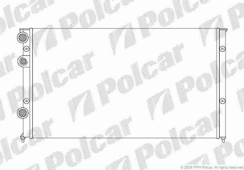 Polcar 9546088X - Радиатор, охлаждение двигателя autosila-amz.com