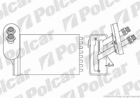 Polcar 9541N8-1 - Теплообменник, отопление салона autosila-amz.com