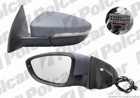 Polcar 9556514M - Зеркало внешнее левый (PJB) -VIEW MAX autosila-amz.com