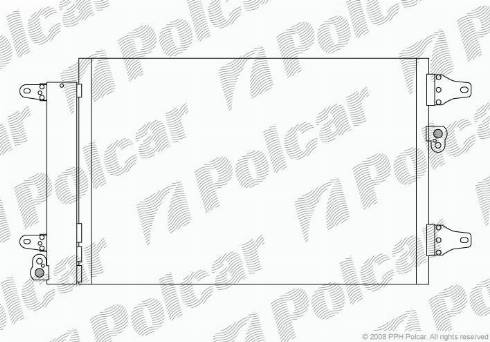 Polcar 9550K81X - Конденсатор кондиционера autosila-amz.com