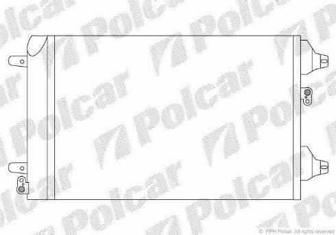 Polcar 9550K8C1 - Конденсатор кондиционера autosila-amz.com