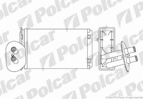 Polcar 9566N8-3 - Теплообменник, отопление салона autosila-amz.com