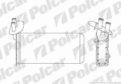 Polcar 9566N8-2 - Теплообменник, отопление салона autosila-amz.com