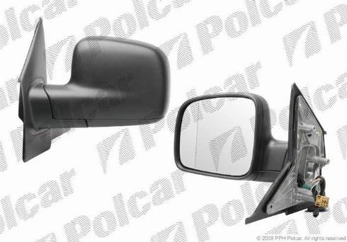 Polcar 9568514M - Зеркало внешнее левое эл с подогревом черная крышка с POLCAR 9568514M autosila-amz.com