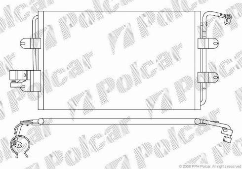 Polcar 9501K8C1 - Конденсатор кондиционера autosila-amz.com