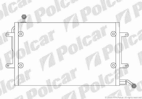 Polcar 9538K8C1 - Конденсатор кондиционера autosila-amz.com